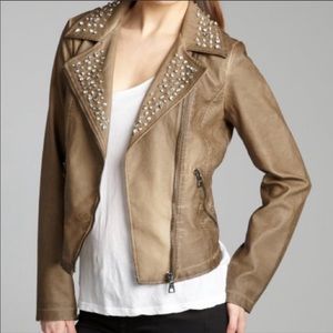 Sam Edelman Studded Faux Leather Jacket Size XS